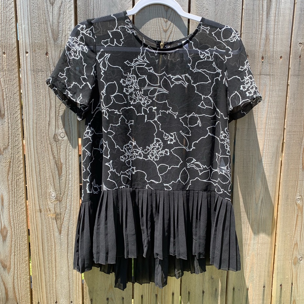 Kensie Ruffle Peplum Top